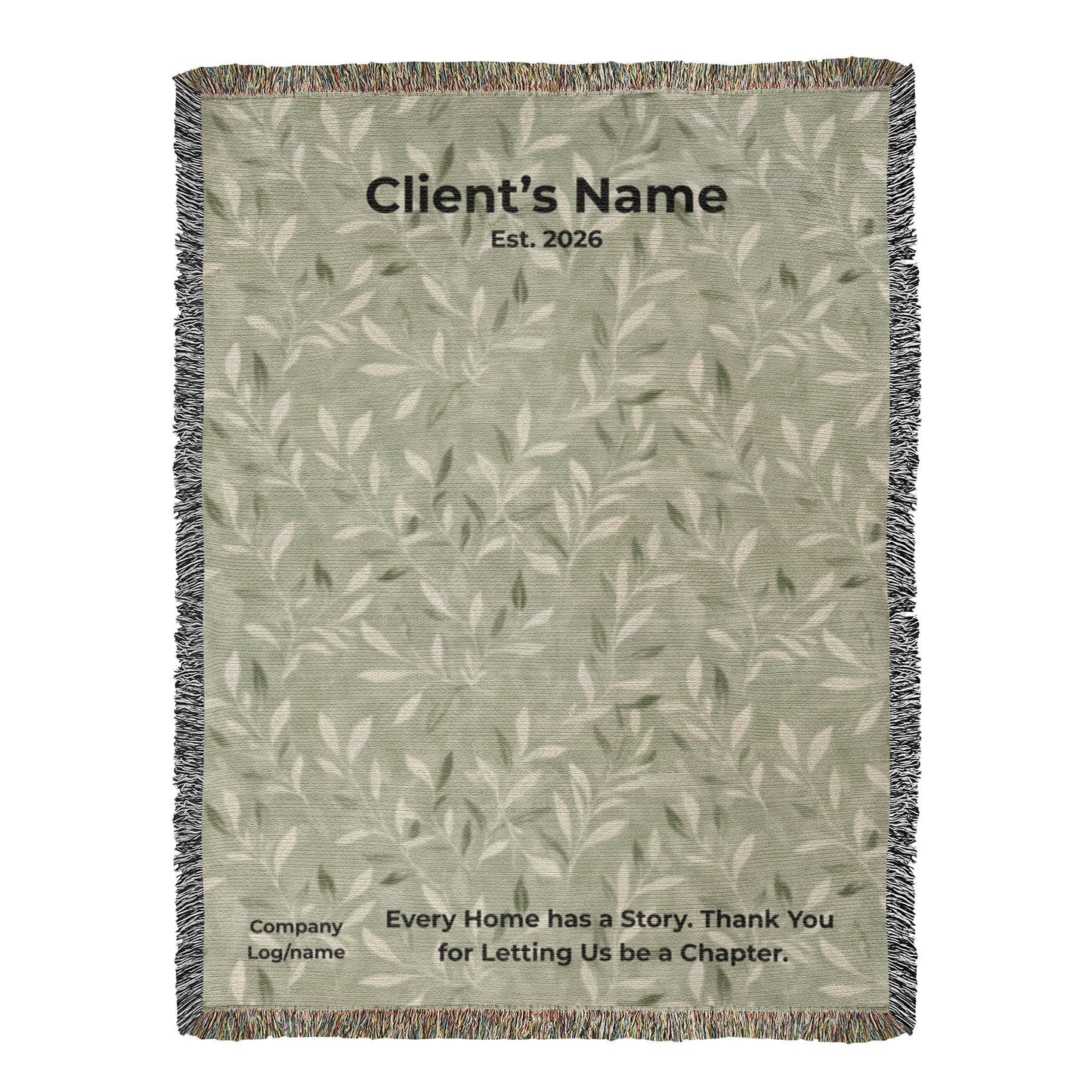 Heirloom Artwork Woven Blanket-Client Appreciation