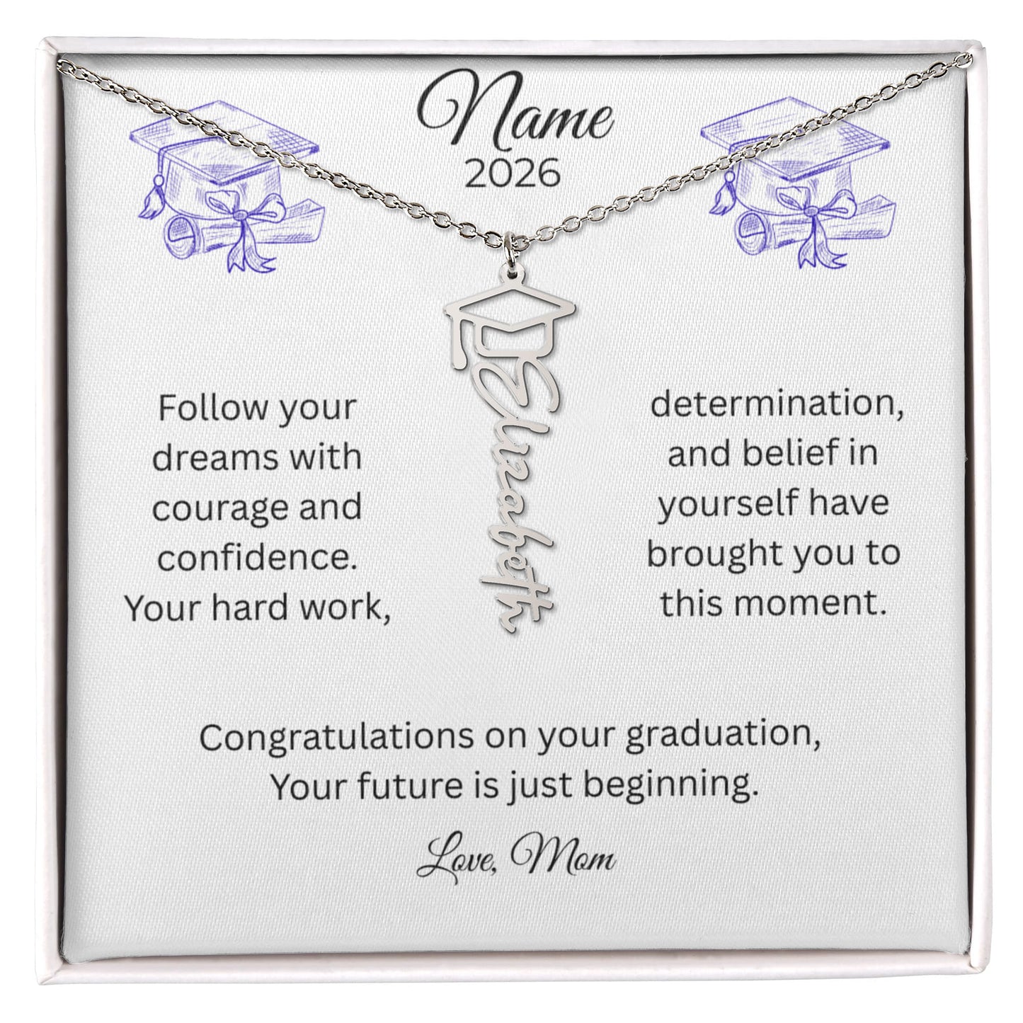 Personalized Graduation Name Necklace