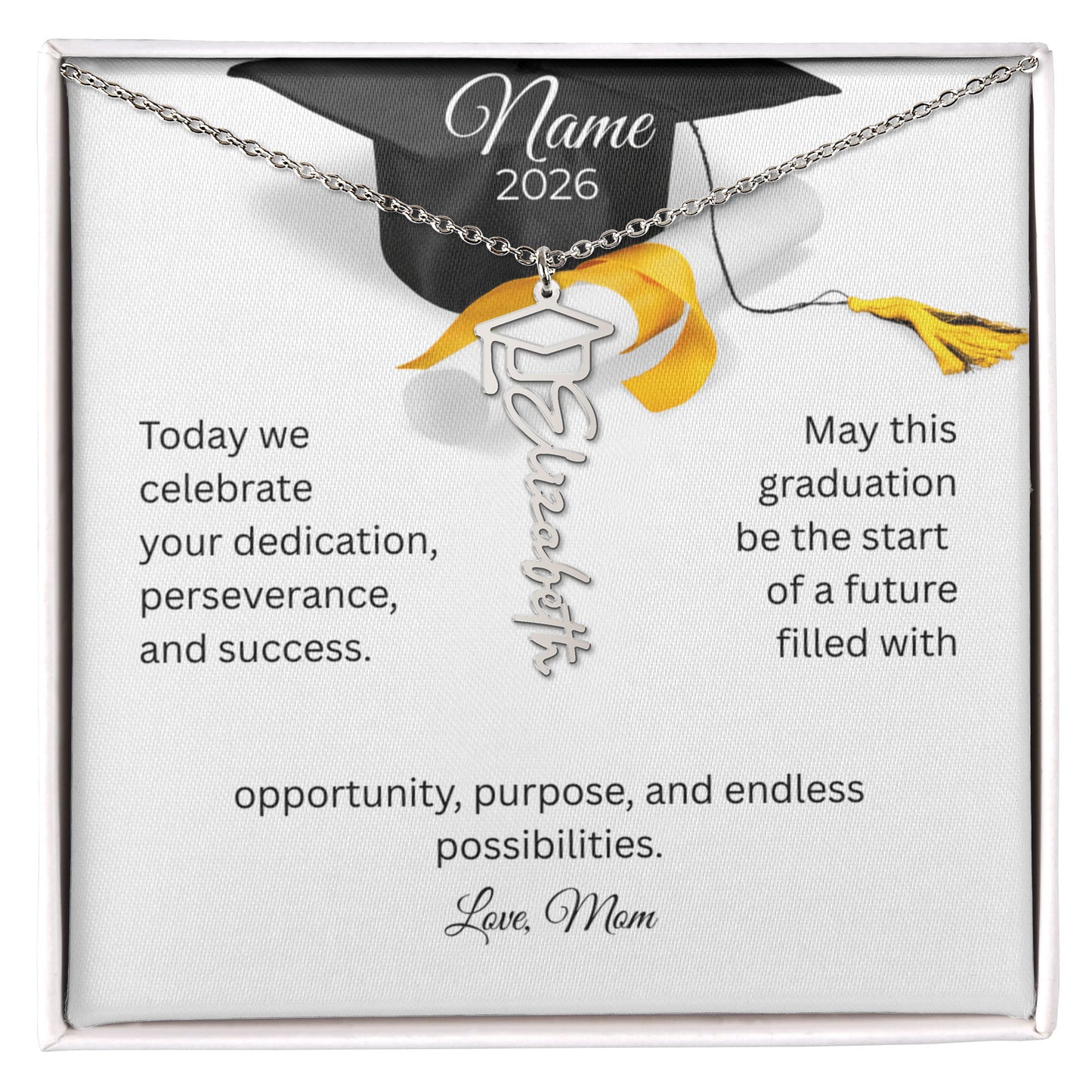 Personalized Graduation Name Necklace