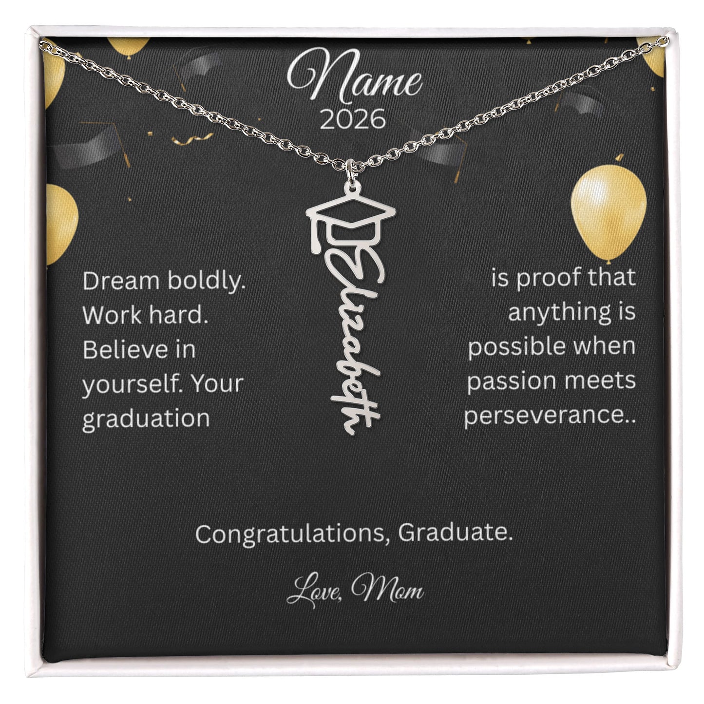 Personalized Graduation Name Necklace