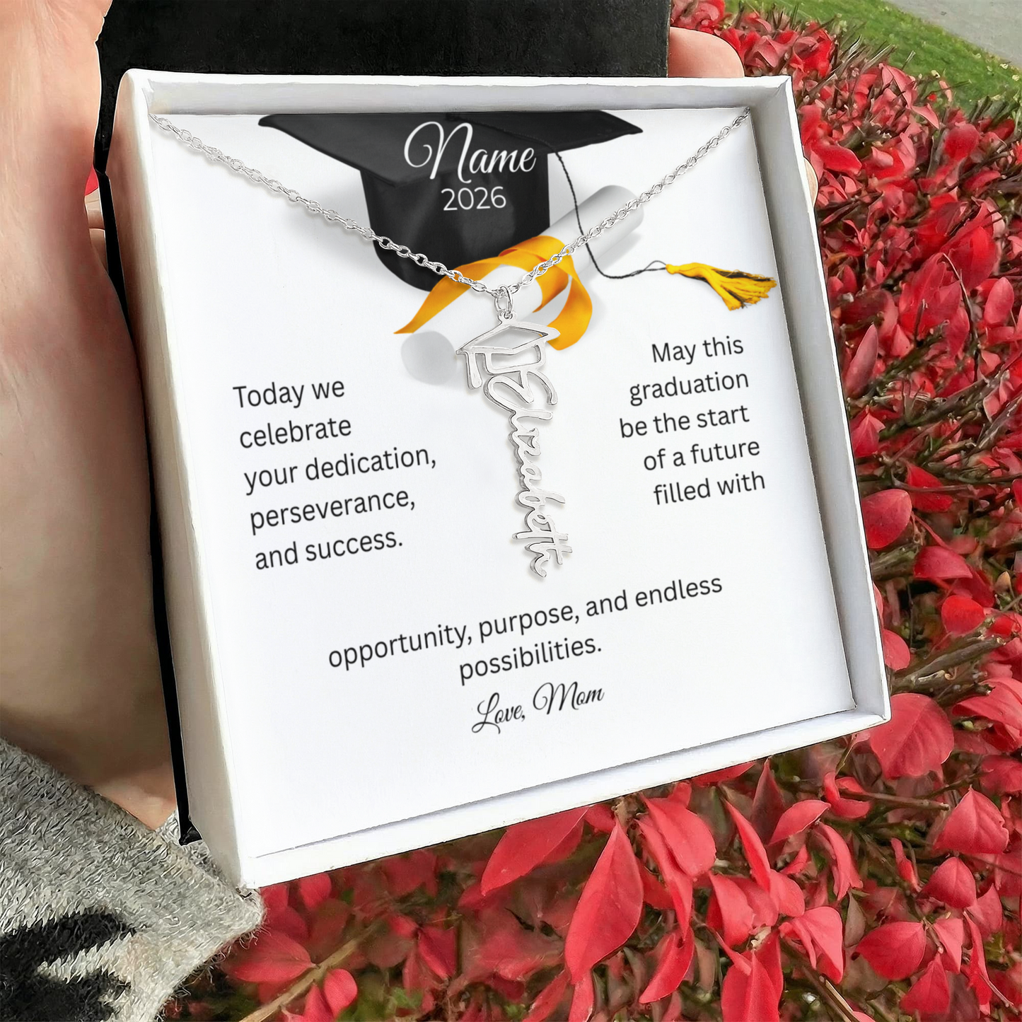 Personalized Graduation Name Necklace