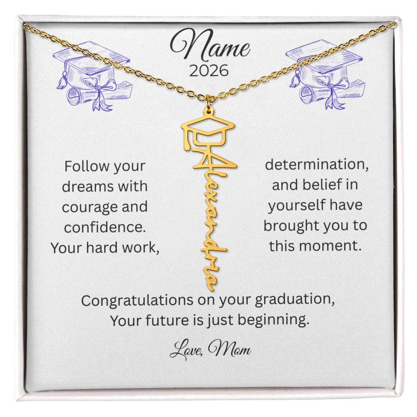 Personalized Graduation Name Necklace