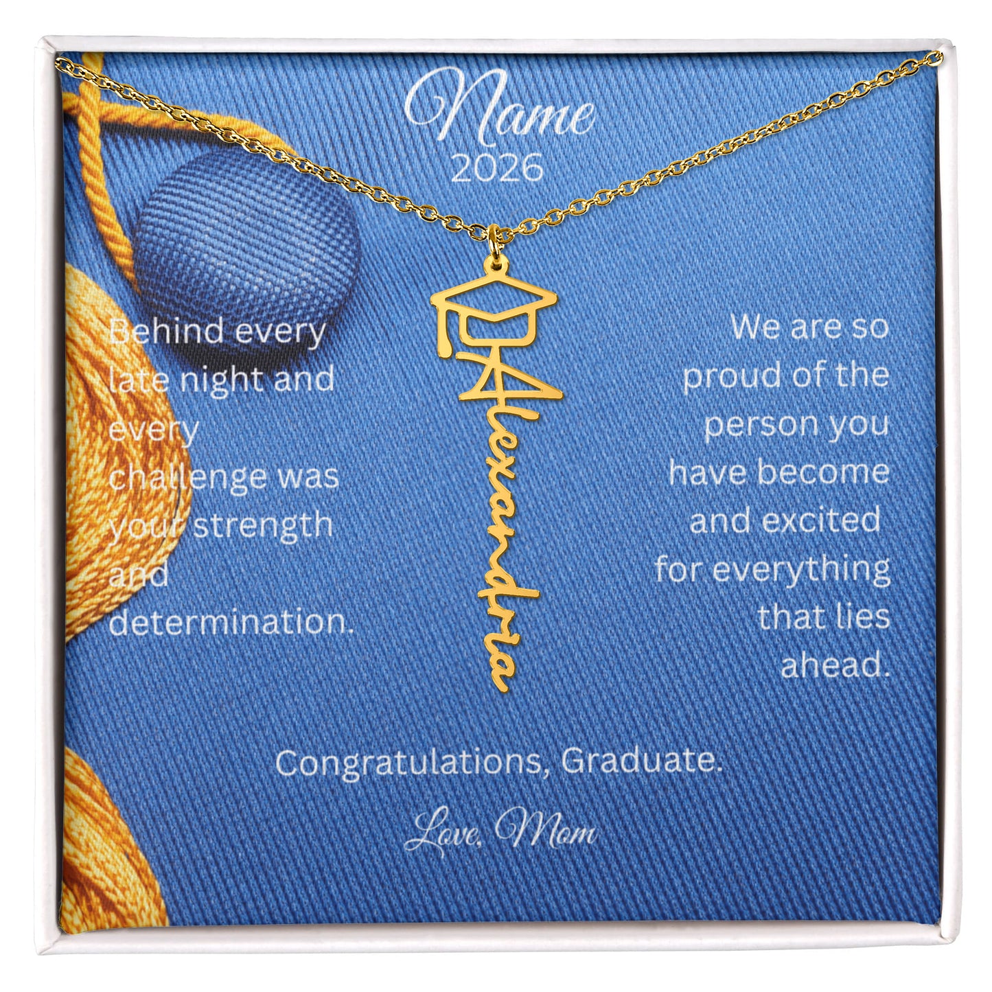 Personalized Graduation Name Necklace