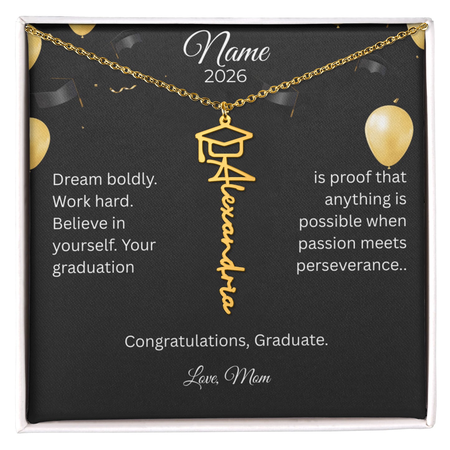 Personalized Graduation Name Necklace