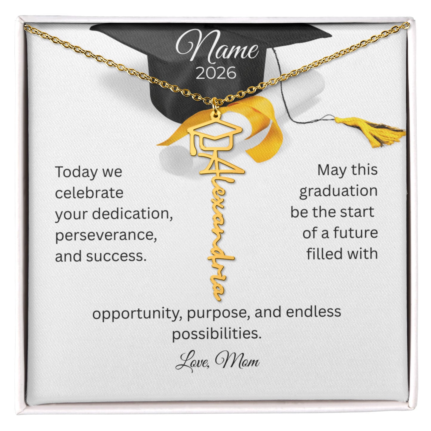 Personalized Graduation Name Necklace