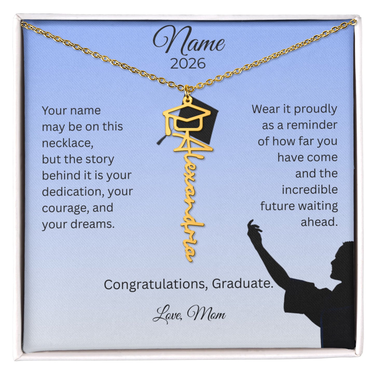 Personalized Graduation Name Necklace