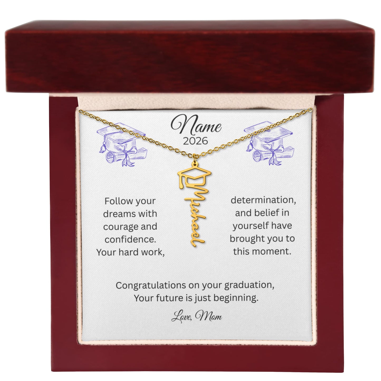 Personalized Graduation Name Necklace