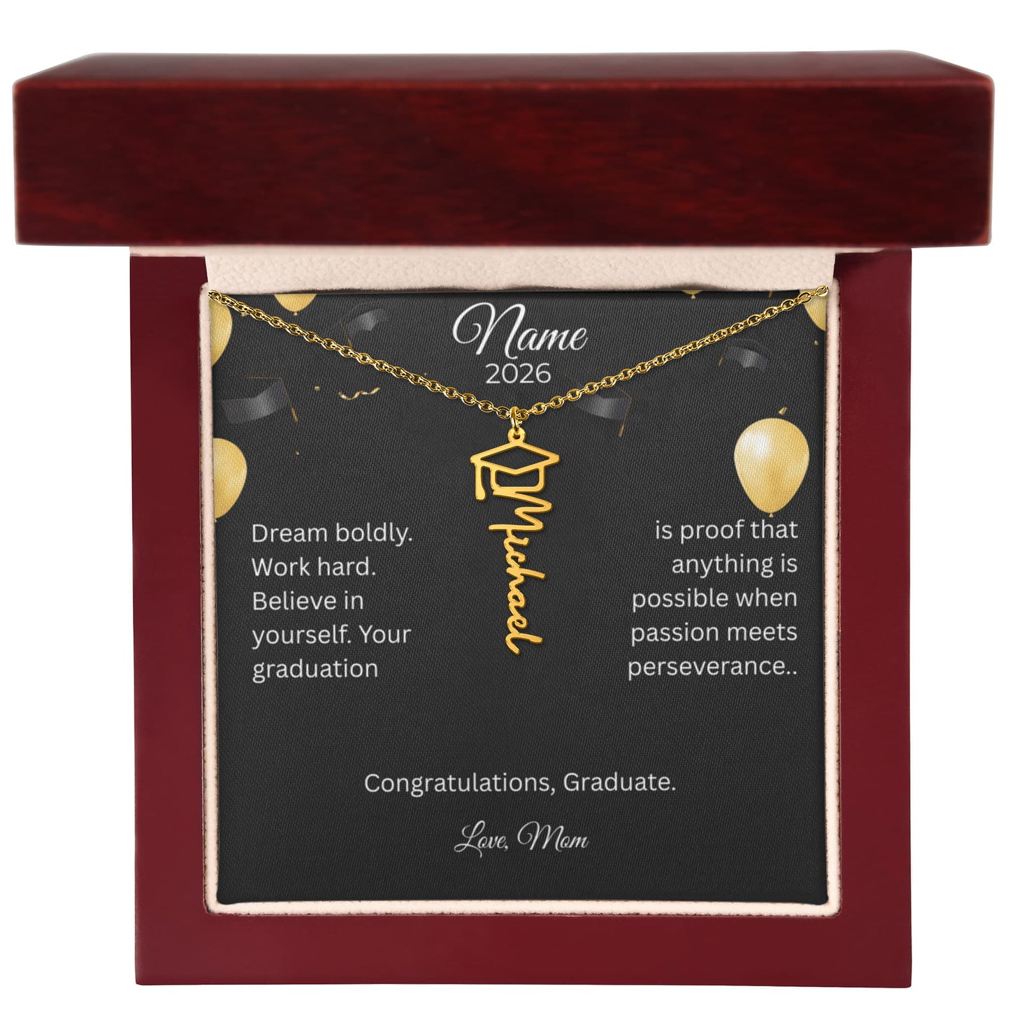 Personalized Graduation Name Necklace