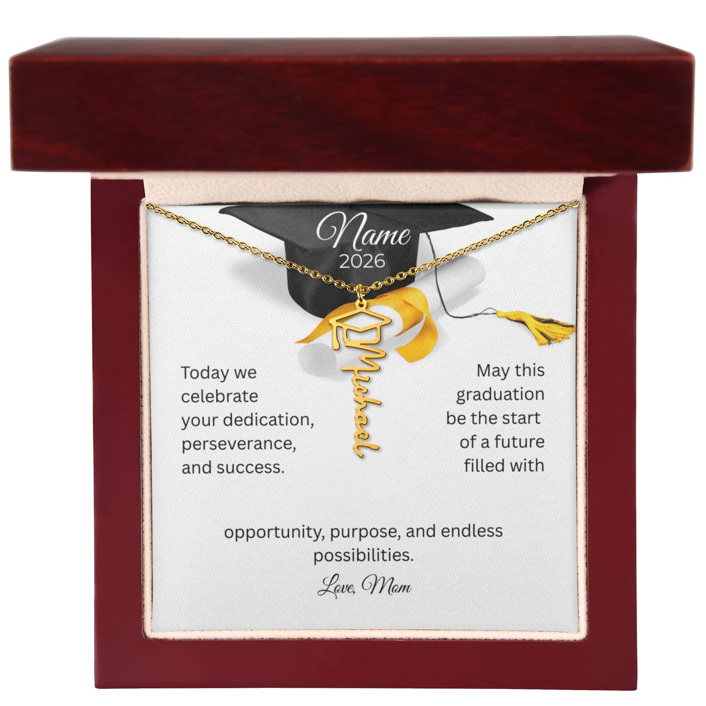 Personalized Graduation Name Necklace