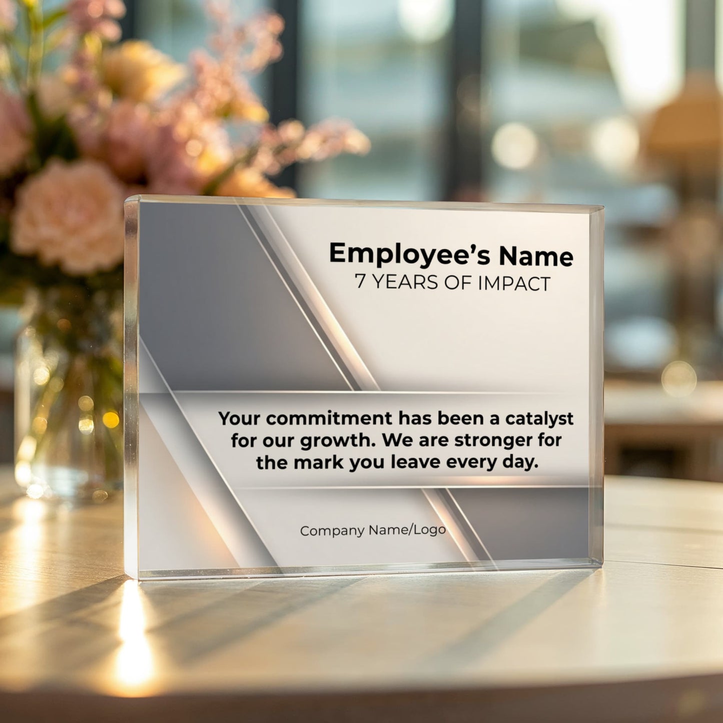 Printed Acrylic Block-Employee Milestone 7 years
