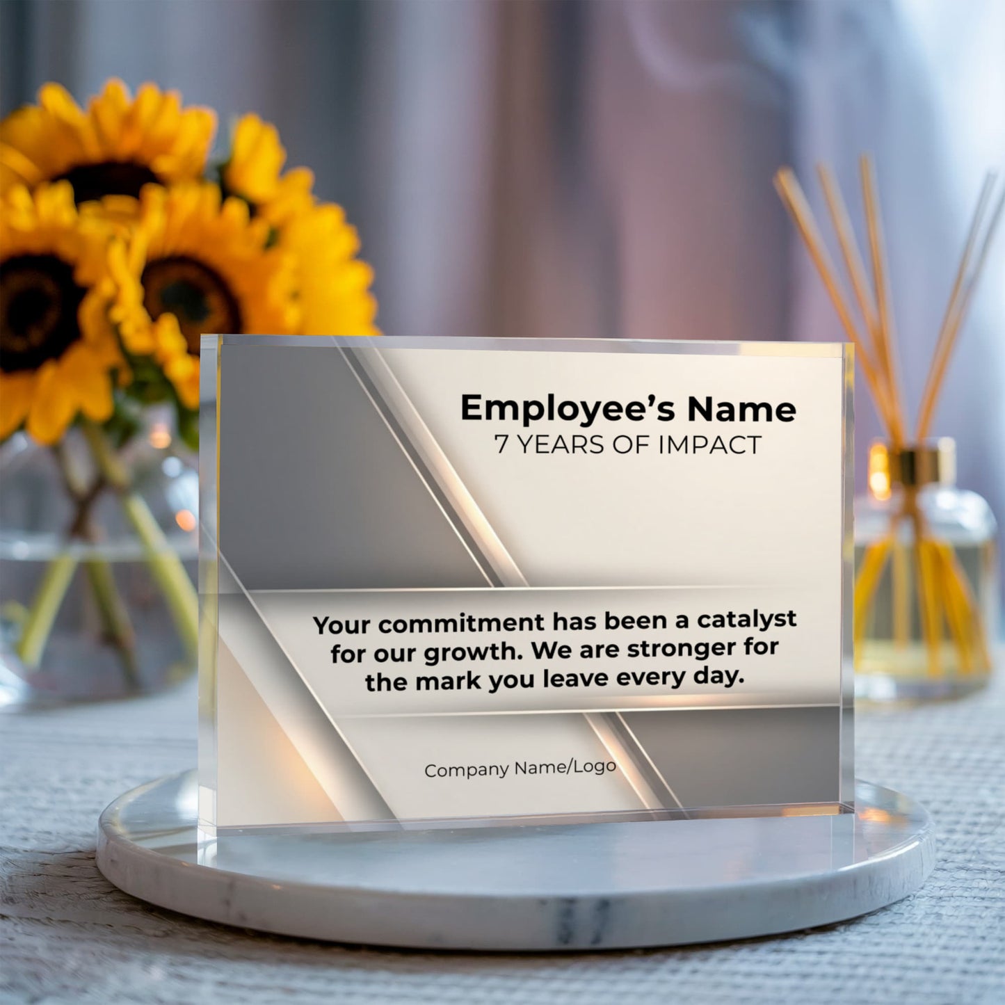 Printed Acrylic Block-Employee Milestone 7 years