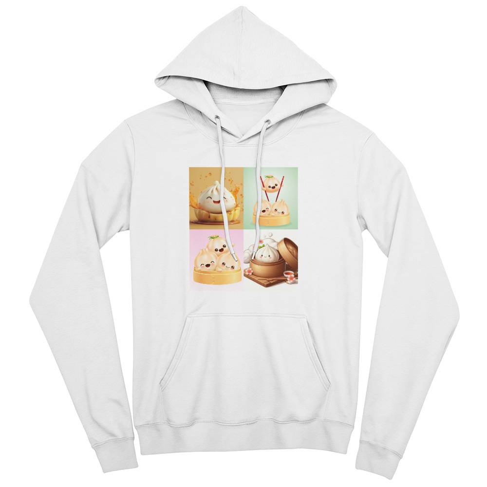Bella + Canvas 3719 Unisex Pullover Hoodie Front Print-Dim Sum