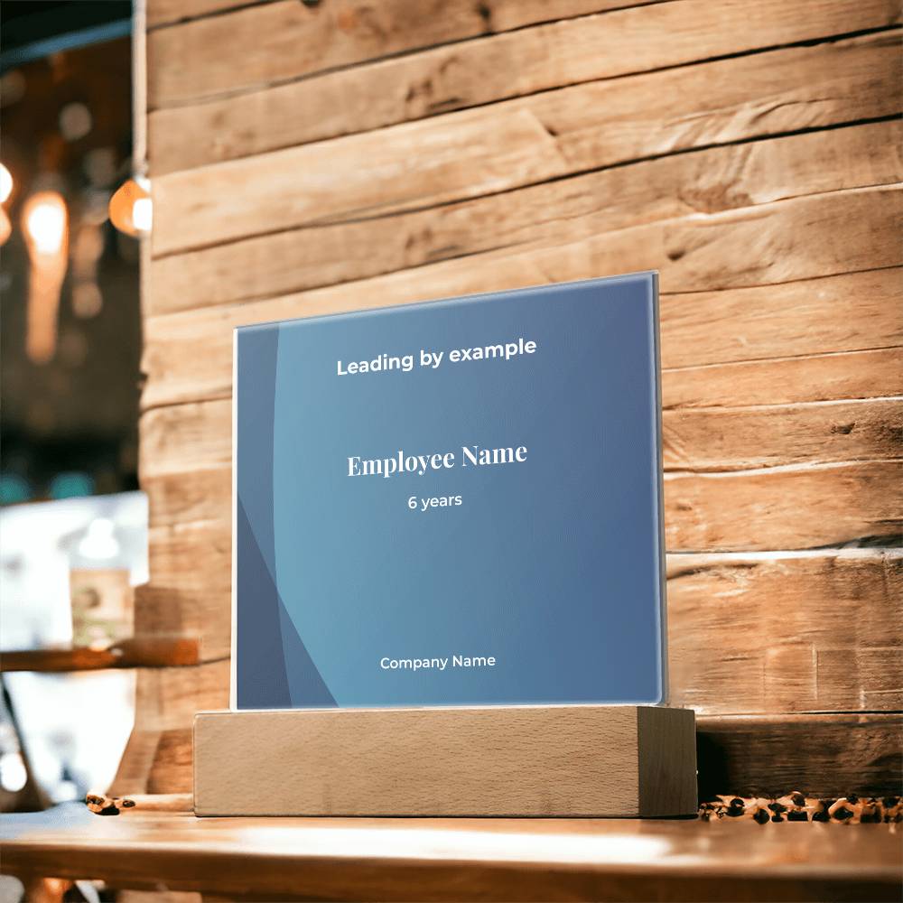 6 Year Employee Milestone Acrylic Plaque