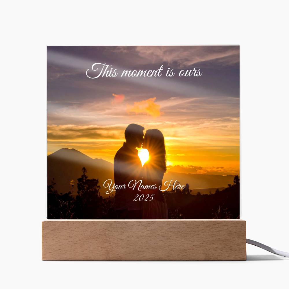 Acrylic Square Plaque-Personalized Couple