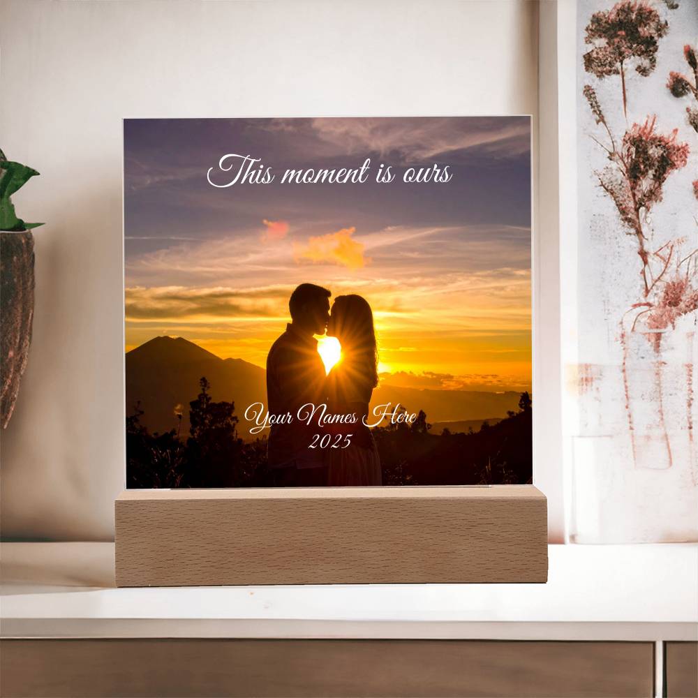 Acrylic Square Plaque-Personalized Couple