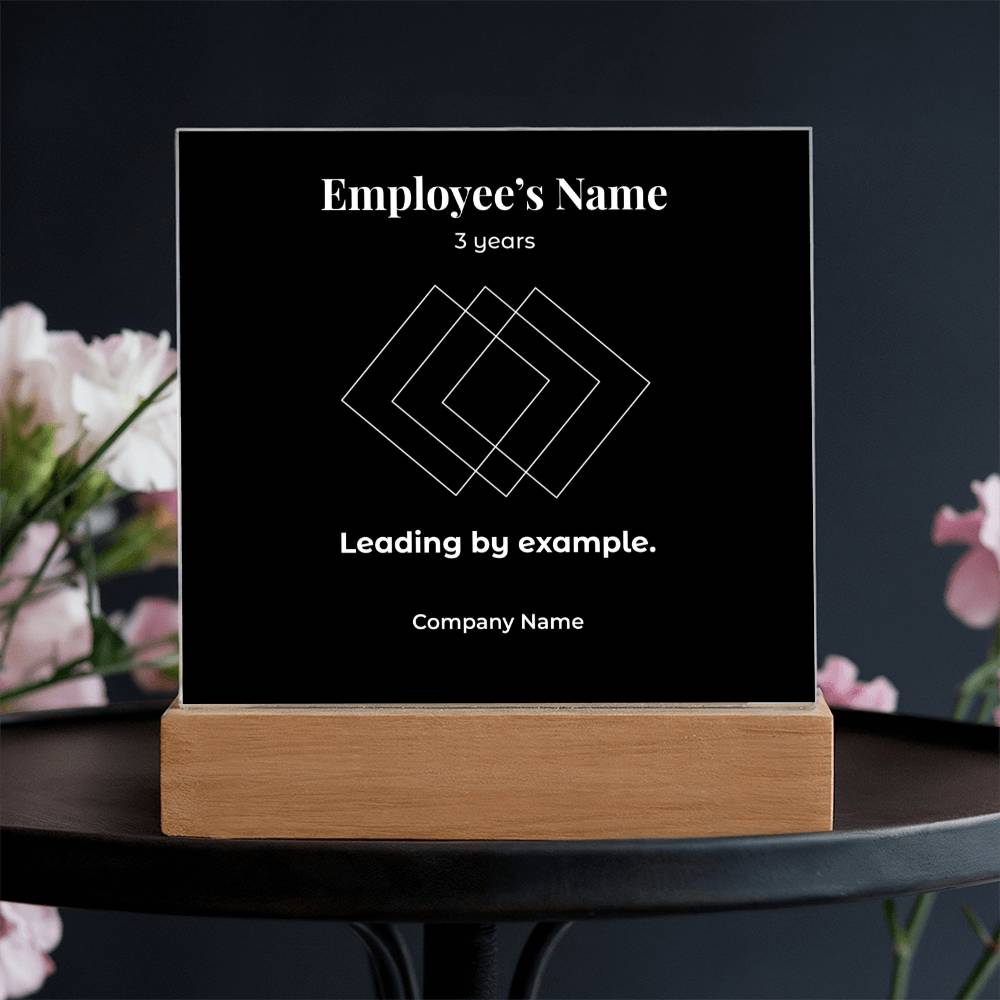 3 Year Employee Milestone Acrylic Plaque