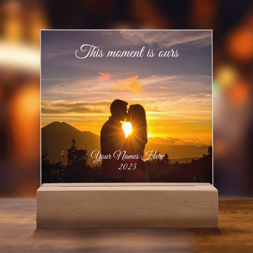 Acrylic Square Plaque-Personalized Couple