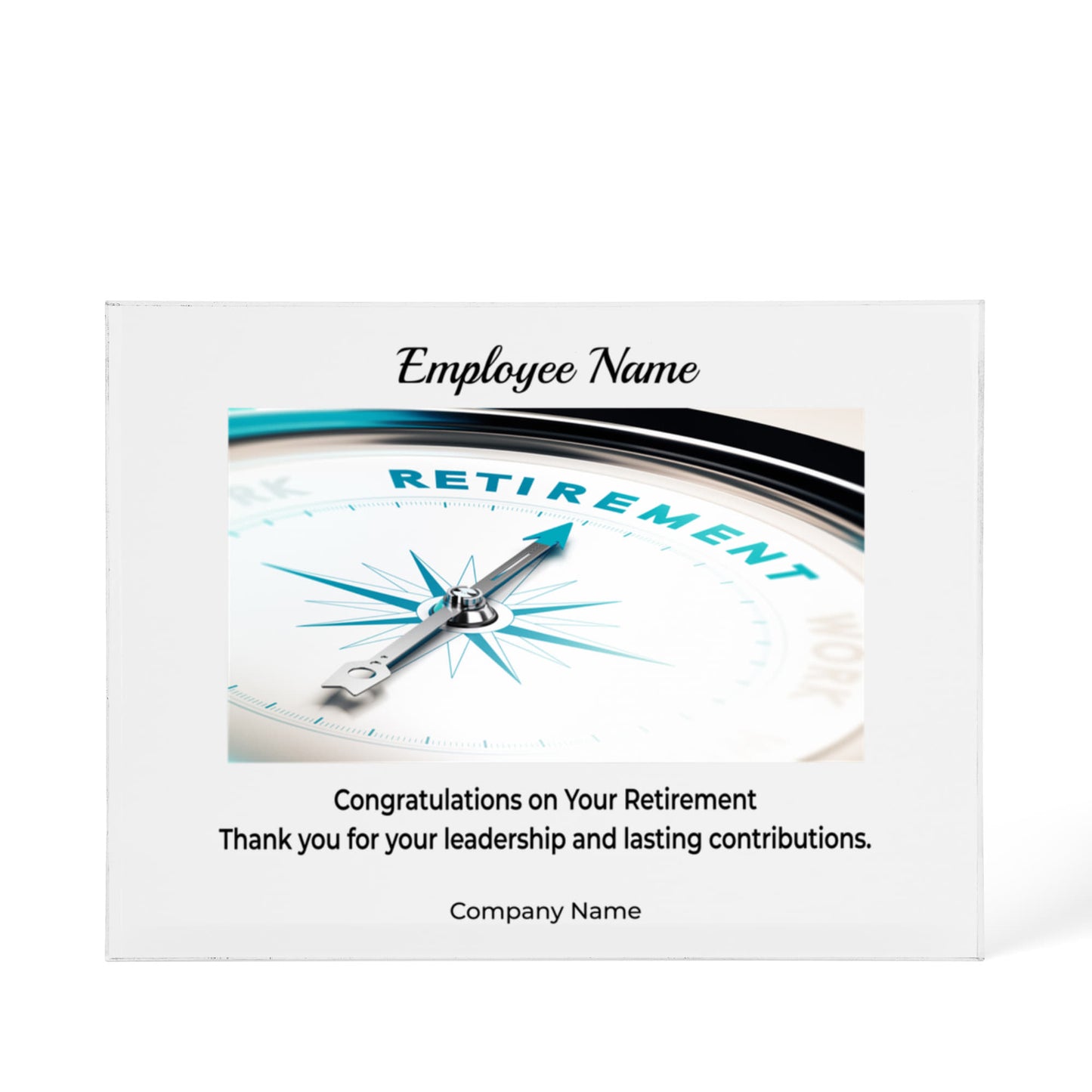 Printed Acrylic Block- Employee retirement