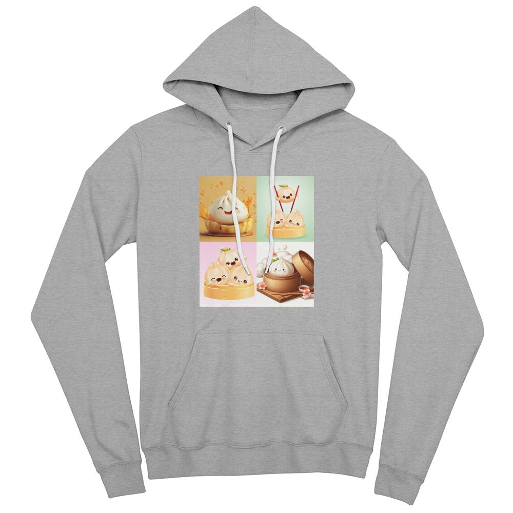 Bella + Canvas 3719 Unisex Pullover Hoodie Front Print-Dim Sum