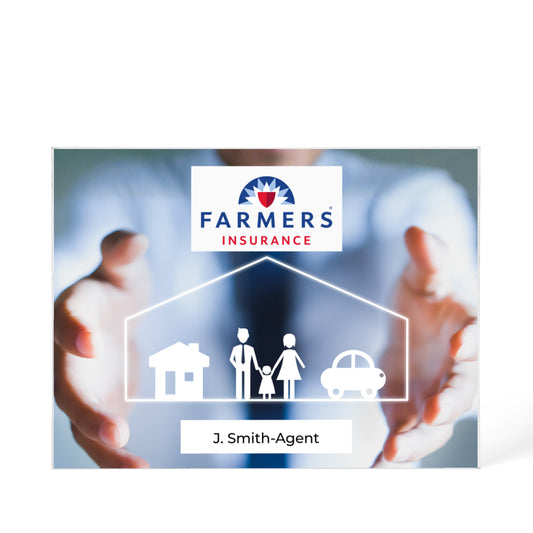 Printed Acrylic Block- Agent Name Desk Plaque