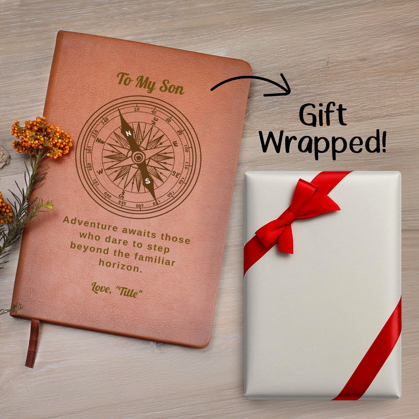 Graphic Journal with Free Gift Wrap-Compass Adventure