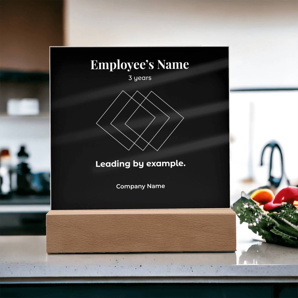 3 Year Employee Milestone Acrylic Plaque
