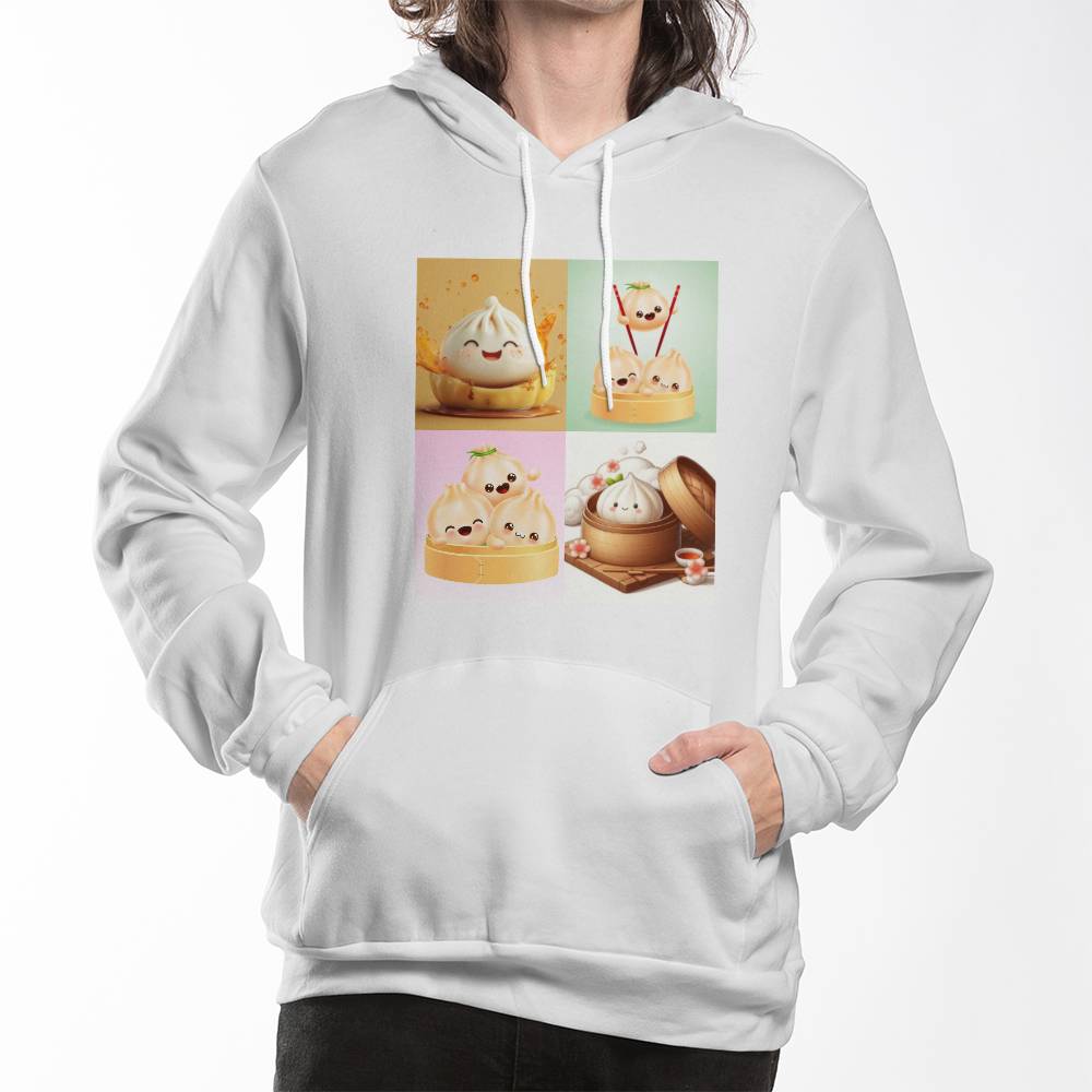 Bella + Canvas 3719 Unisex Pullover Hoodie Front Print-Dim Sum