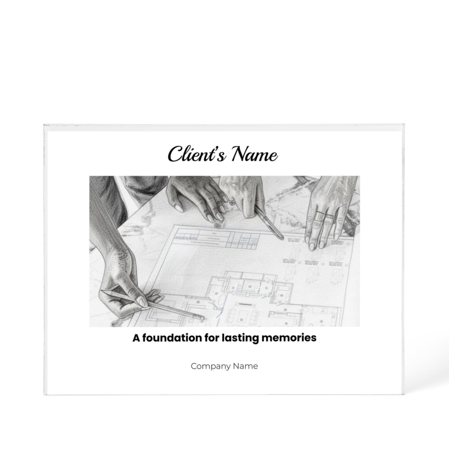 Printed Acrylic Block- Client Appreciation Gift