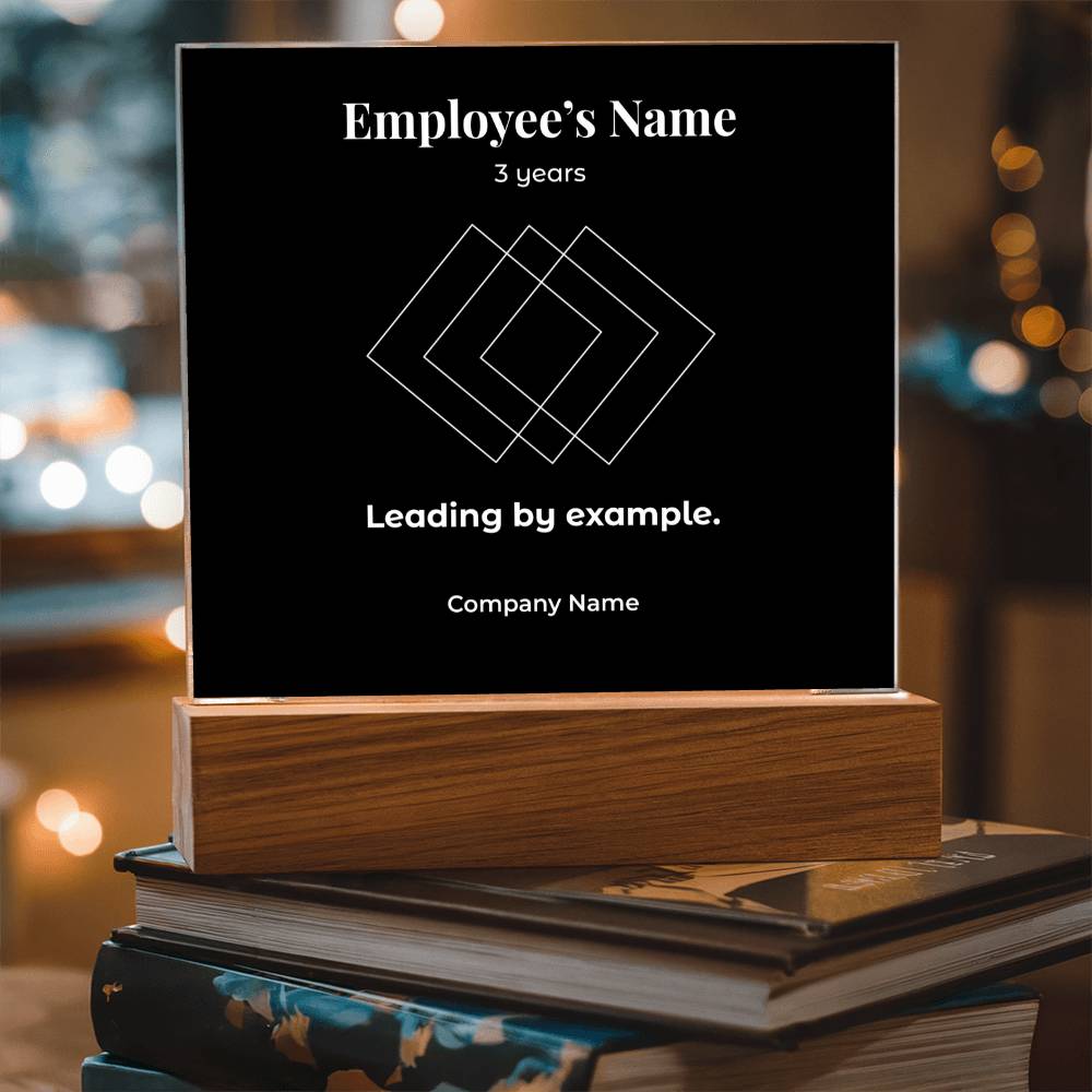 3 Year Employee Milestone Acrylic Plaque