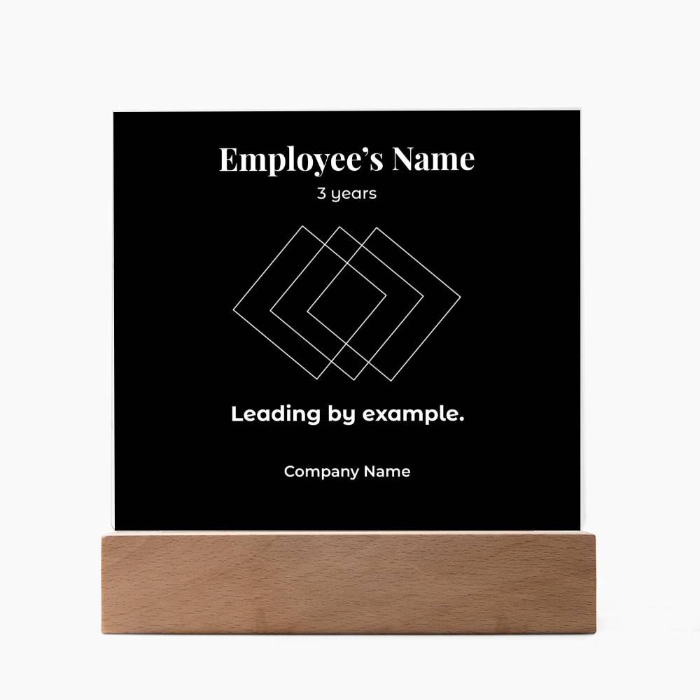 3 Year Employee Milestone Acrylic Plaque